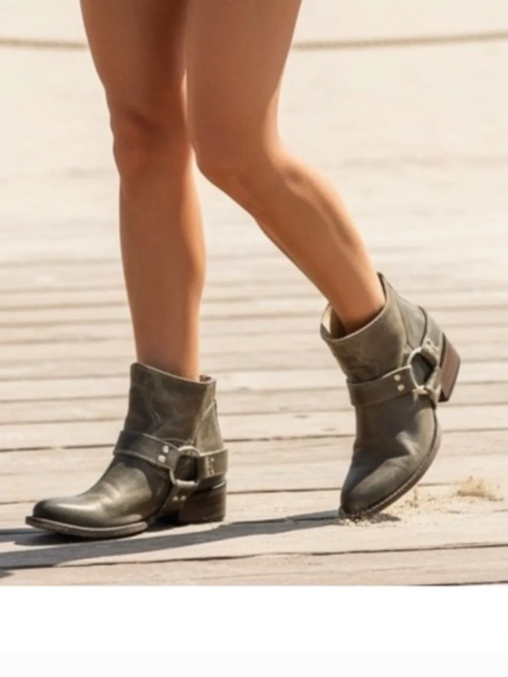 Freebird by Steven Santiago Leather Harness Ankle Boots 7 NEW $275